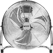 MYLEK High Velocity Floor Fan 18 Inch Chrome Cool Cold Air Cooling Circulator 3 Speed Portable Adjustable Tilt Industrial Gym Warehouse (18")