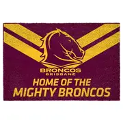 Brisbane Broncos NRL Doormat for Home Man Cave Bar BBQ