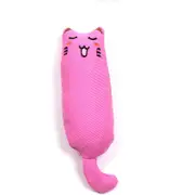 Catnip Filled Cartoon Mice Cat Teething Chew Bite-Resistant Catnip Toys-Pink