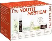 Youth To The People The Youth System - 6 Piece Set with Superfood Cleanser, Face Oil, Moisturizer, Vitamin C Serum, Eye Cream, Energy Facial - Vegan, Clean Skincare Kit