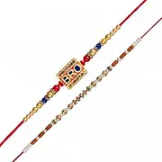 [SHOPOGENIE] Bro Rakhi for Brother | Set Of 2 Rakhi with Roli Tika | Rakhi Card | Rakhi Combo | Rakhi Set for Brother