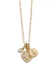 Baublebar Crystal & Heart Cluster Pendant Necklace in Gold Tone, 18-20