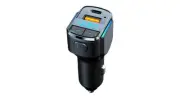 Car Bluetooth 5.3 FM Transmitter, Hands-Free, Ambient Light, Type C Charger
