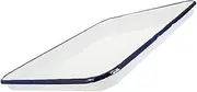 Hohopeti Deep Edged Enamel Tray Large Square Plate for Dinnerware Sets Serving Tray
