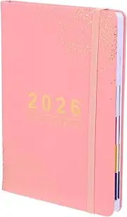 Tofficu Pocket Planner: 2026 Goal Setting Journal - Hardcover Portable Journal - Notebook With Hour Schedule For Office School And Business