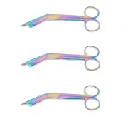 3 Lister Bandage Scissors 7.25" Rainbow/Multi Color Titanium Surgical Instrument