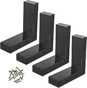 Housoutil Adjustable Bed Risers 4pcs Furniture Leg Levelers for Scratches Prevention