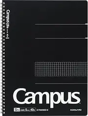 Kokuyo Campus notebook grid ruled twin ring A4 40 sheets scan -T223S5-D