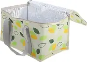 LABRIMP Portable Insulated Picnic Basket Capacity Thermal Bag Foldable Cooler for Outdoor Activities Keeps Food and Drinks Fresh for Picnics Camping and Beach Outings