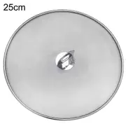 25/29/33CM Proofing Lid Filter Foldable Kitchen Oil Handle Frying Pan Cover Splatter Screen silver 1pc-diameter 25cm