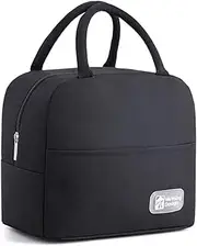 ZONADA Portable Thermal Insulated Food Container Pouch Tote Outdoor Camping Picnic Cooler Bag for All-Day Freshness and Versatile Use (Black)
