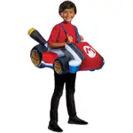 【現貨 兒童COSPLAY】任天堂超級馬里奧兄弟角色扮演遊戲服兒童萬聖節賽車充氣道具服裝