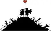 Banksy(Love) Famous Oil Paintings Reproduction Giclee Canvas Prints on Canvas Artwork Pictures on Canvas Wall Art for Home Office Decorations(35x53cm_12x20in,Unframed)