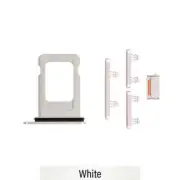 Single SIM Card Tray and Side Button for iPhone 12-White