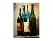 Wine Bottles Modern Canvas Print