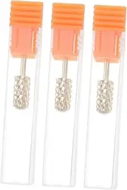 minkissy Manicure Drill Bits Set 3pcs Acrylic Drill Bits Nail Art Polishing Tools Metal Nail Grinding Head