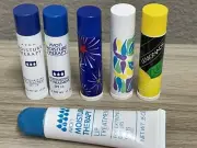 Lot of 6 Vintage Avon Lip Balms-Moisture Therapy, July Sparklers,Splash,Lemonade