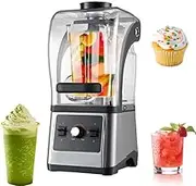 Blender Smoothie Machine, Multifunctional Blender, 1.6L Capacity, Stand Smoothie Mixer with Mute Hood, Household High Speed Quiet Blender, Ice Mixer Blender for Make Smoothies, Juice, Soy Milk