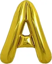40 Inch Gold Balloons Letter A Letter Jumbo Helium Balloons Foil Mylar Large Alphabet Balloons for Birthday Party Anniversary Valentine's Day Decorations