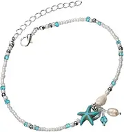 SAFIGLE Shell Anklet Anklets Hawaiian Bracelet Girl Beach Anklet Beach Ankle Bracelets Surfer Anklet Beach Anklet Foot Chain Wedding Ankle Bracelets Marine Ornament Alloy