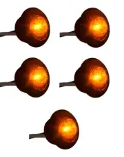 5 x Orange 12/24V LED Marker Lights Flush Mount for Roll Bull Bar Track Car Bus