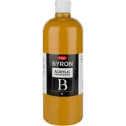 Jasart Byron 1L Acrylic Paint Bottle Medium-Bodied Craft Painting Yellow Oxide