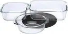 Pyrex Air Fryer Kit – Glass Baking Dishes 3pc Set + Silicone Grip Pad