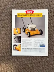 20 NEW CUB CADET MULCHING MOWER AD SHEET