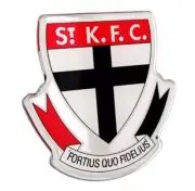 St Kilda Saints AFL Lensed Chrome Decal Badge - Cars, Bikes, Laptops, New