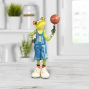 6.75"H Frog the Basketball Player Statue Fantasy Decoration Figurine Room Decor