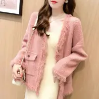在飛比找momo購物網優惠-【M SELECT】韓 女款 復古氣質 小香風長袖外套