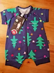 BONDS NEWBORN 0000 WONDERSUIT Romper unisex XMAS CHRISTMAS summer pyjamas PJ