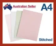 A4 Lined Paper/Stitched/Vintage Diary Notebook/Journal/Pastel Colour School Book