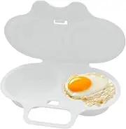 Hsrag Egg Poacher, Double Cups Egg Boiler Breakfast Cookware, Reusable Poached Egg Maker Microwave Cooker for Kitchen