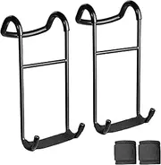EWEGERT Dumbbell Spotter Hooks Hanger, 250 lbs Load Capacity Heavy Power Dumbbells Rack Attachments for Dumbbell Bench Press with Wrist Straps, Pairs