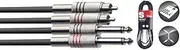 Stagg 6m 2 x Phono/RCA - 2 x 1/4" Jack Twin Cable Lead STC6PCM