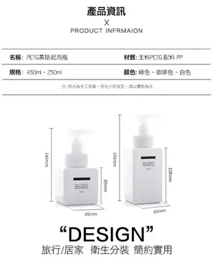 【台灣現貨】慕斯起泡瓶 四方空瓶 大容量 小容量 洗手乳 洗髮精 洗面乳 沐浴乳 清潔液 分裝瓶 攜帶瓶