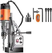 Benchtop Drill Press, Industrial Grade Drilling Machine Powerful Magnetic Drill Press Electric Mag Bench Tapping Drilling Rig Machine for Metal Wooden DIY