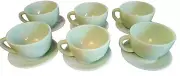 Set Of 6 Jade Glassware Cups & Saucers Country Living New w/o Box