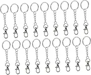 [SEWOART] Keyring Making Ring Metal Lobster Clasp Keychains 60 Sets Diy Keychains for Home Car Lanyard Craft