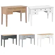Solid Pinewood Writing Desk 109.5cm MDF Bedroom Office Multi Colours vidaXL