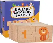 Number Math Game - 1-10 Wooden Math Number Puzzle | Educational Counting Toys, Award Winning Early Learning Tool, Homeschool Supplies for Holiday