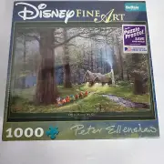 Disney Fine Art Peter Ellenshaw 1000 pc Puzzle - Off to Home We Go (dwarves) NIB