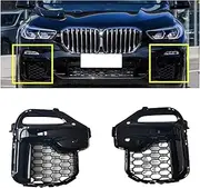 Compatible For BMW X5 G05 2019-2023 Front Bumper Side Air Vent Outlet Grill Gloss Black Fog Light Lamp Cover Hood Intake Frame Grille Mesh