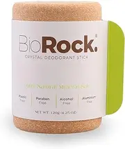 BioRock. Crystal Natural Deodorant Stone - Unscented Plastic and Aluminum Free Salt Deodorant Stick for Women & Men Eco-Friendly, Sustainable, Zero Waste 4.25 oz