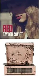 Crosley Voyager Portable Bluetooth Turntable (Floral) and Taylor Swift - Red [Bundle]