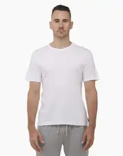 Mens Bamboozld White Bamboo Cotton Sleep Tee PJS Pyjamas