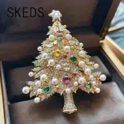 ✨ Luxury Crystal Christmas Tree Pearl Brooch – Vintage Jewelry wow 2024 new!✨