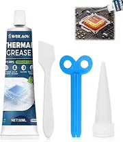 WEILAOK CPU Paste, Thermal Paste, CPU Thermal Paste, 1.5 W/mK Thermal Paste for CPU, Aluminium Housing, High Performance Power Supply, Computer, 50 ml, Grey