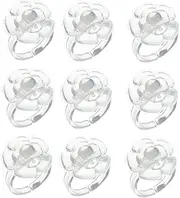 FOYTOKI 100pcs Mini Flower Manicure Palettes Nail Art Tools Set Manicure Set Nail Polish Holder for Home